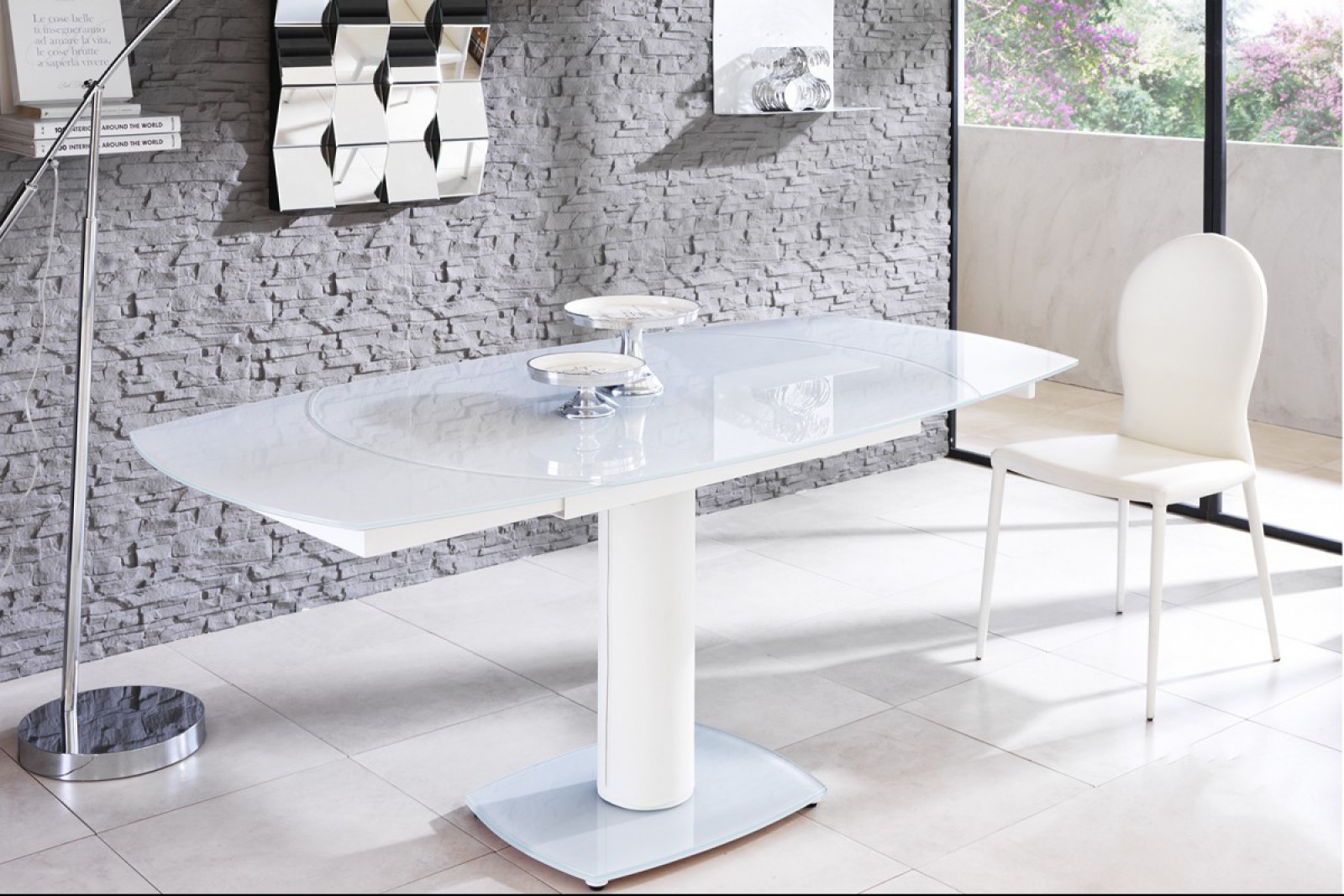 üveg modern étkezőasztal