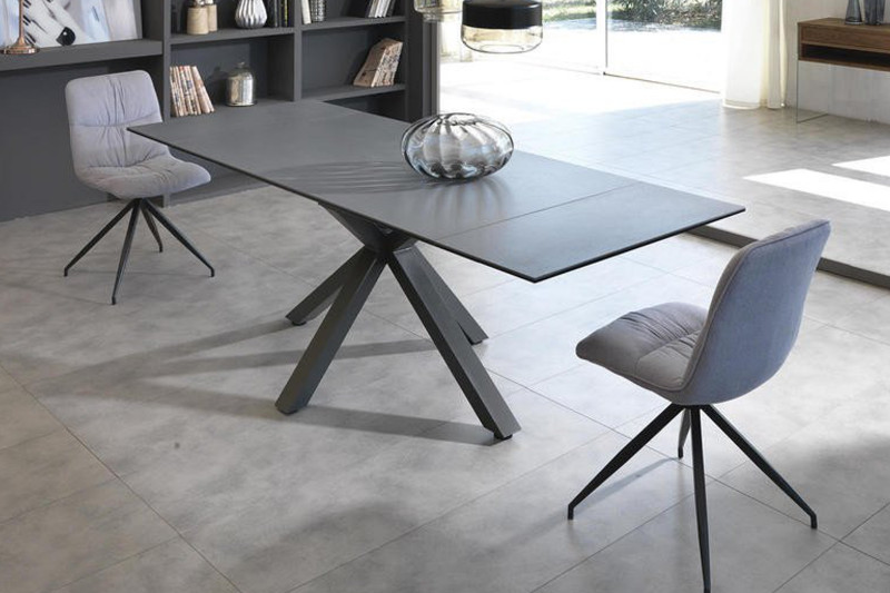 CERAMICA X kerámia lapos bővíthető design étkezőasztal - márvány/beige/szürke márvány/szürke/calacatta márvány Bővíthető étkezőasztal