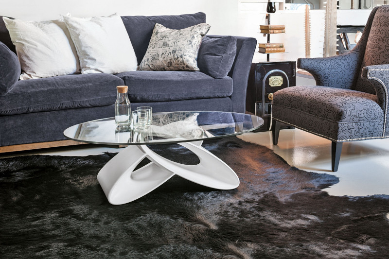 LOCUM exkluzív üveg dohányzóasztal - 110cm TargetPoint