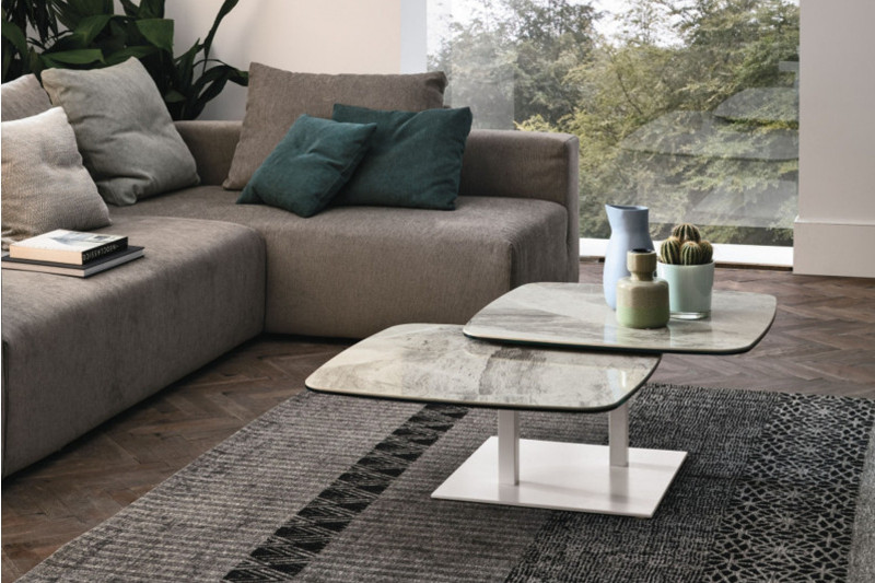 SILBETT exkluzív dohányzóasztal - 122cm Kő