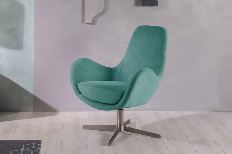LUNA modern fotel - zöld/sárga/szürke/türkiz Stones