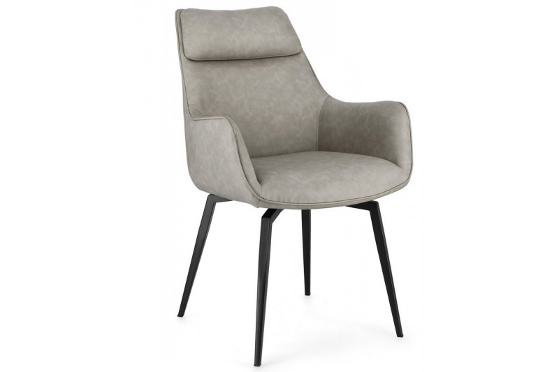 LAWRENCE design karfás szék - taupe/antracit BIZZOTTO