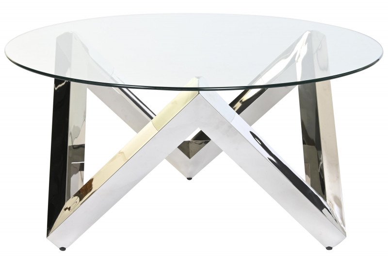 FULMINEO design dohányzóasztal - 90cm -ezüst