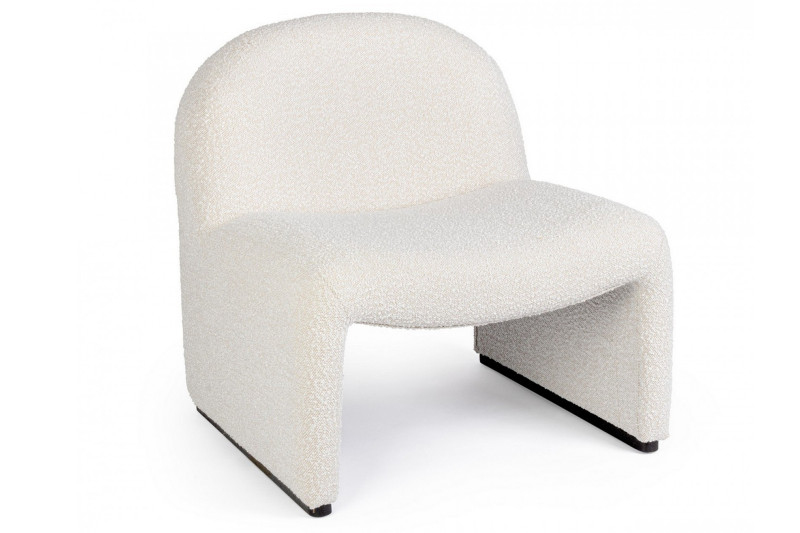 BASSILLA design boucle fotel - beige/szürke BIZZOTTO