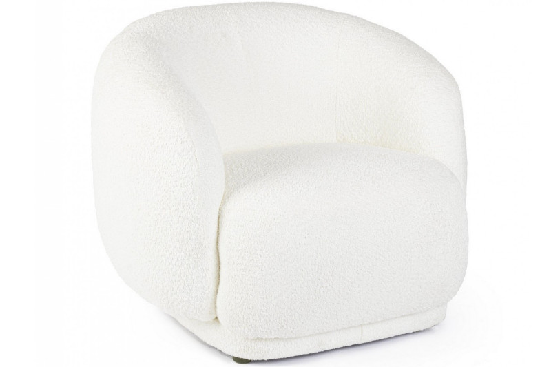 TECLA design boucle fotel - fehér/beige BIZZOTTO