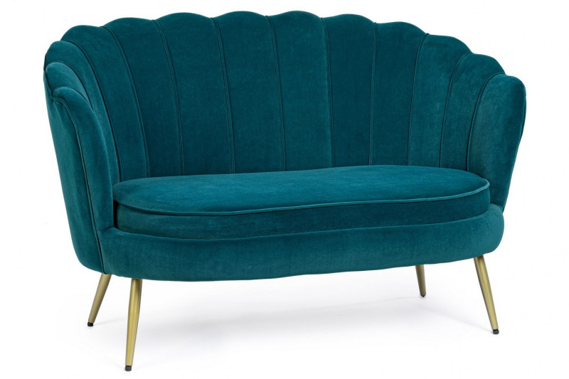 TULPE modern bársony kanapé - 130cm - szürke/mályva/kék BIZZOTTO