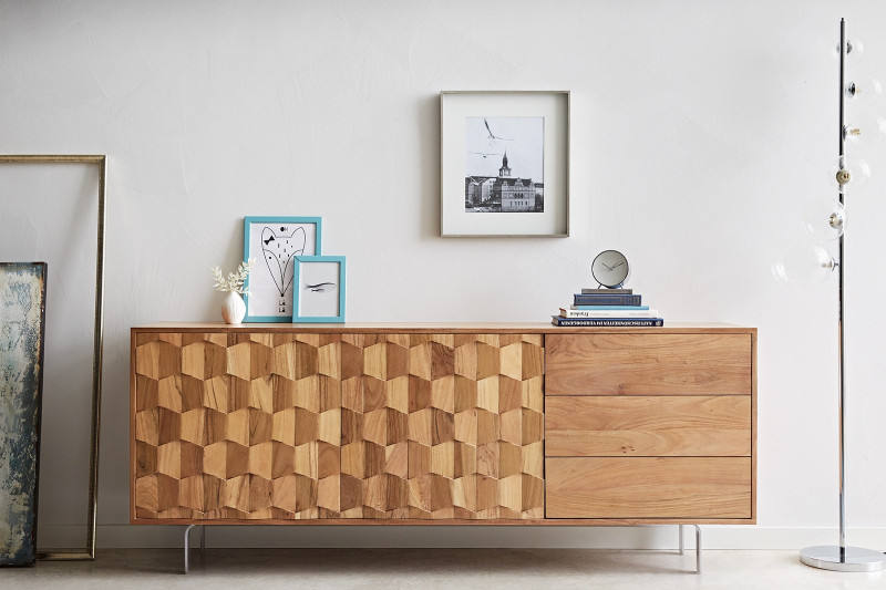 FEVON prémium akác komód - 175cm - natúr bútor