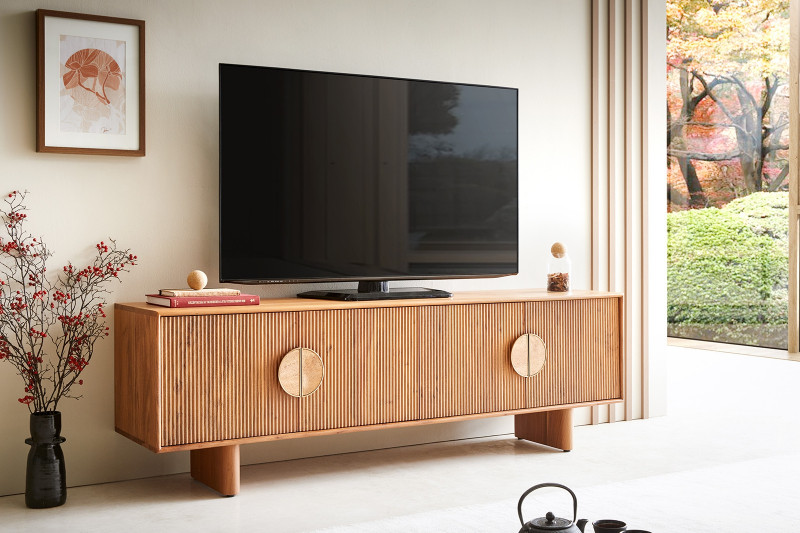 SURIMU prémium akác TV-szekrény - 175/200/240cm bútor