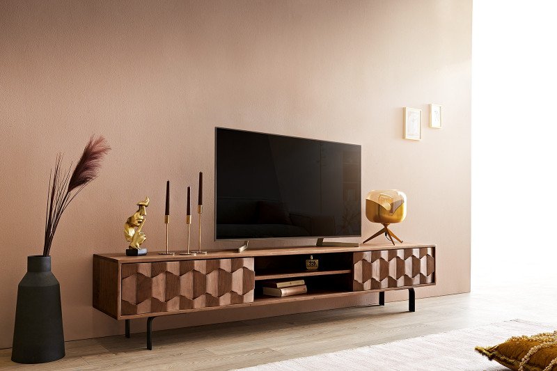 FEVON prémium akác TV-szekrény - 200/240cm