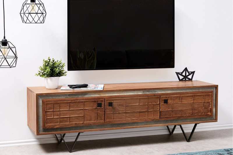 LOCKWOOD prémium akác TV-szekrény - 145/200cm bútor