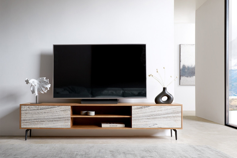 KLEO prémium akác TV-szekrény - 200/240cm bútor