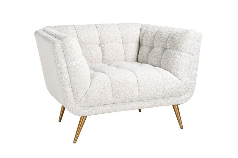 HOUXLEY exkluzív fotel - fehér/antracit/beige