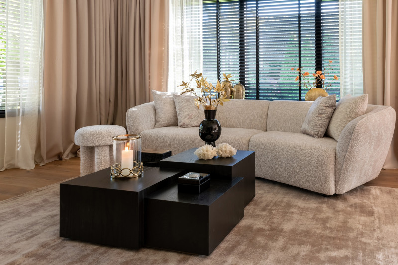 WAGNER design dohányzóasztal - 100cm - barna/natúr