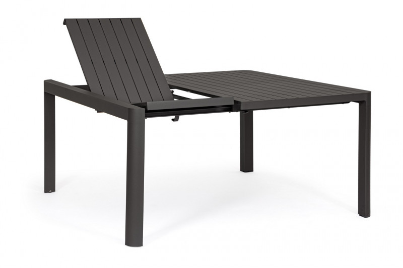 MILTON prémium bővíthető kültéri étkezőasztal -149/97cm - antracit/taupe/fehér BIZZOTTO
