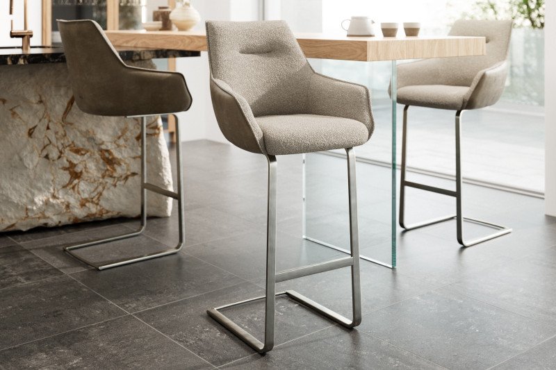 HARMONIA prémium bárszék - beige bouclé DELIFE