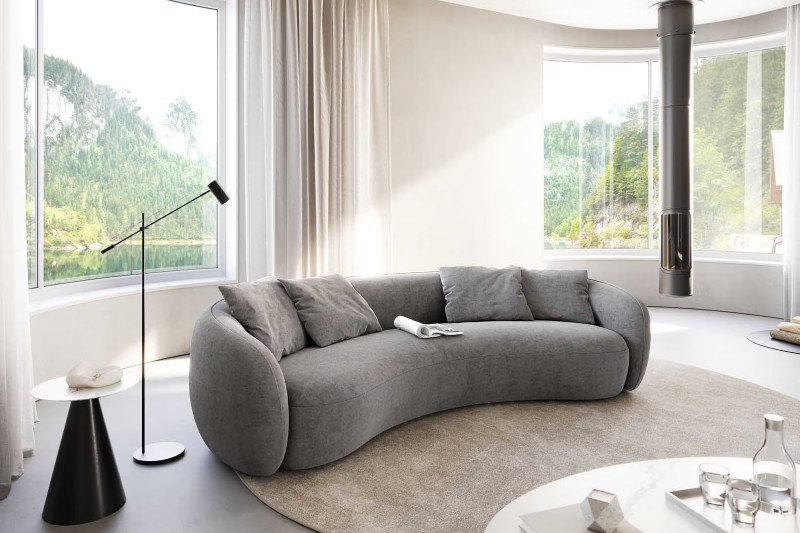 LARNA modern kanapé - taupe/szürke - 260cm DELIFE