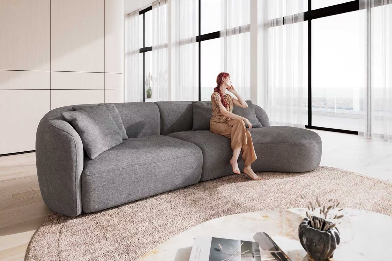 MARINI modern kanapé - taupe/szürke - 330cm DELIFE