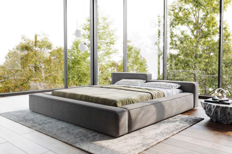 CORVUS prémium  ágykeret -180cm - taupe/szürke DELIFE