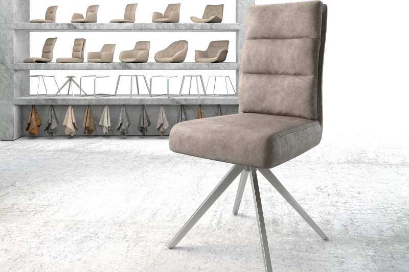 PELEA prémium étkezőszék - taupe/szürke DELIFE