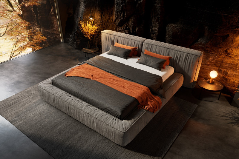 MITCHELL prémium  ágykeret -180cm - szürke/taupe DELIFE