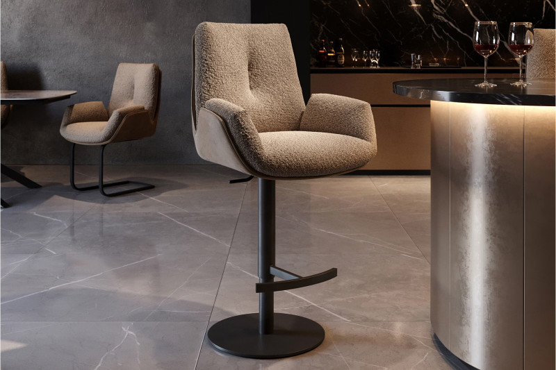 MINTO prémium bárszék - beige bouclé DELIFE