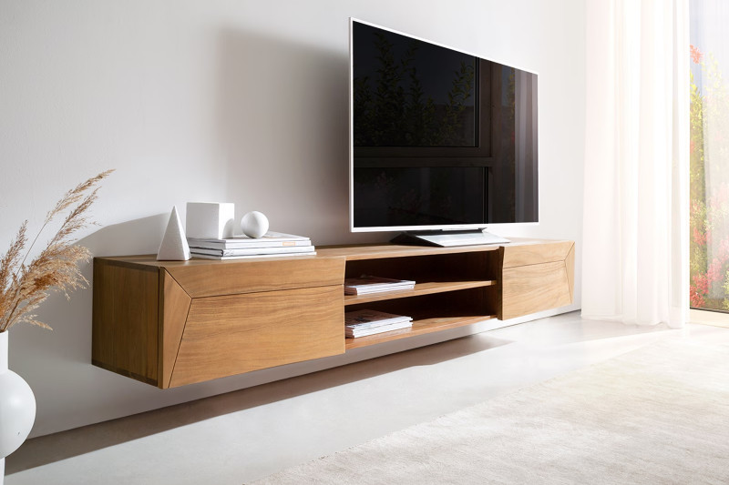 KENNEDY-II prémium akác fali TV-szekrény - 200/240cm bútor