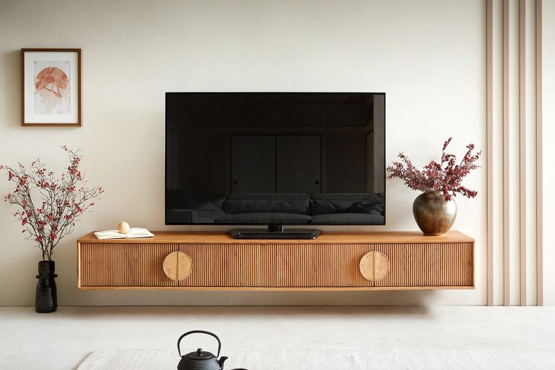 SURIMU prémium akác fali TV-szekrény - 175/200/240cm