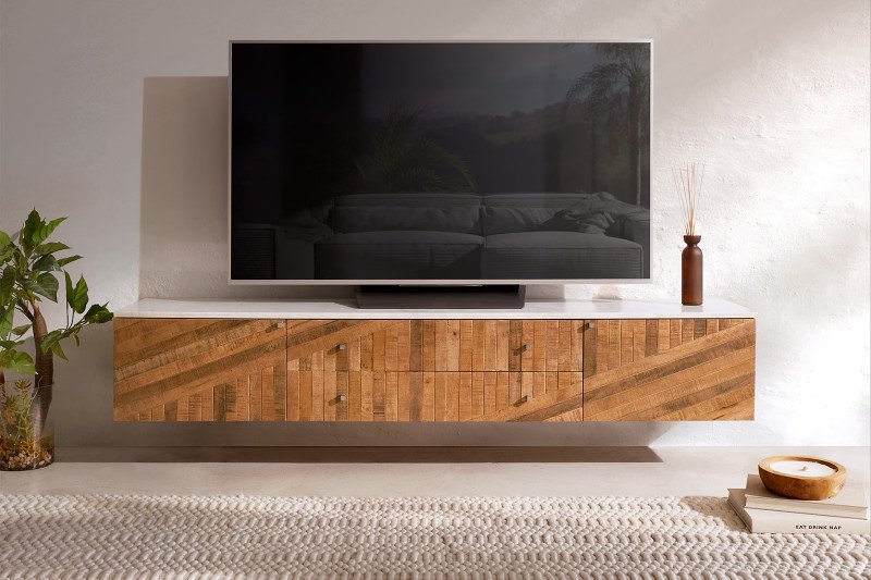 ROSSETTI prémium mangófa fali TV-szekrény - 175/200cm bútor