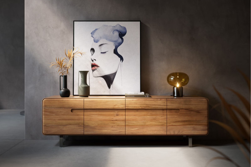 NOTTURNO prémium akác TV-szekrény - 200/220cm bútor