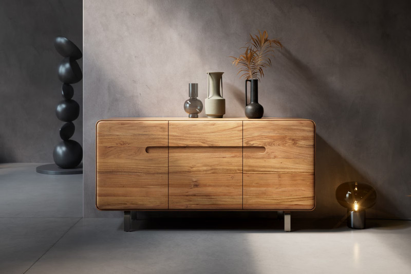 NOTTURNO prémium akác komód - 145/175cm bútor