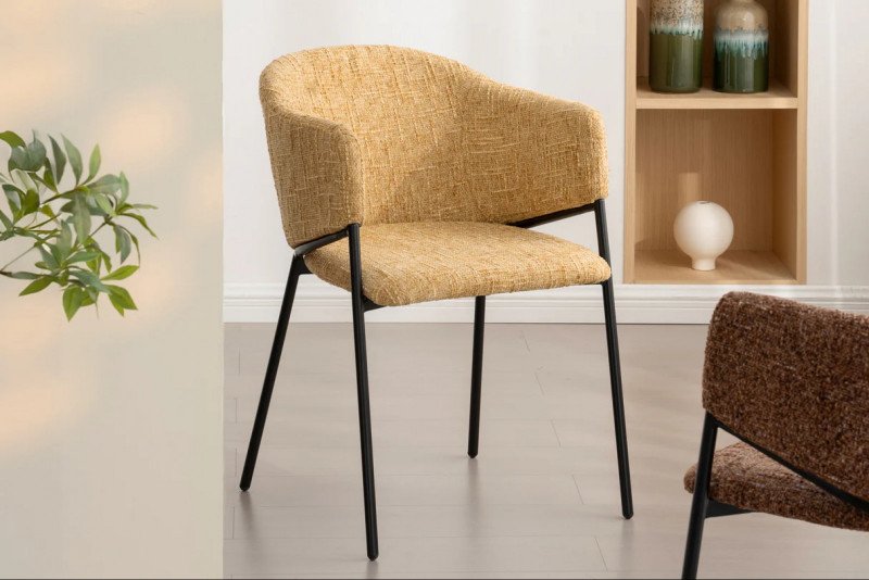 NOBELSSE design szék - mustár/barna/beige/szürke INVICTA
