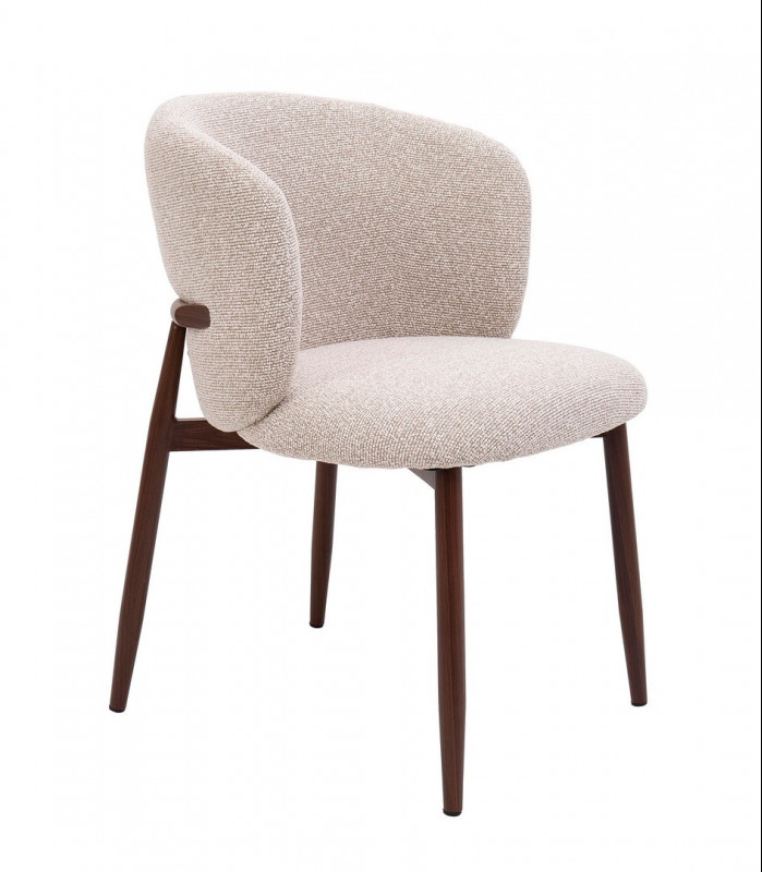 MAREN modern boucle szék - beige/terrakotta BIZZOTTO
