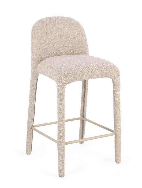 NOVERA modern boucle bárszék - beige/terrakotta/szürke/zöld