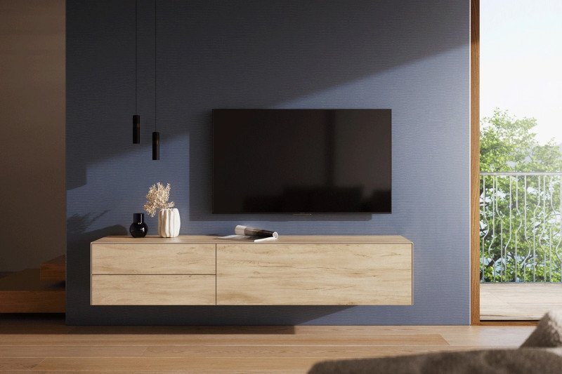 NATIVO prémium kerámia fali TV-szekrény - 180/220cm