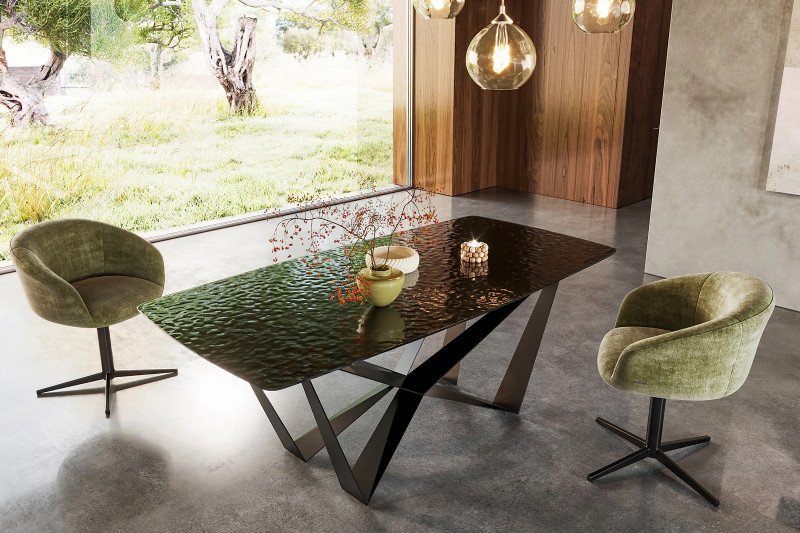 LUNARO II prémium üveg  étkezőasztal - 200cm DELIFE