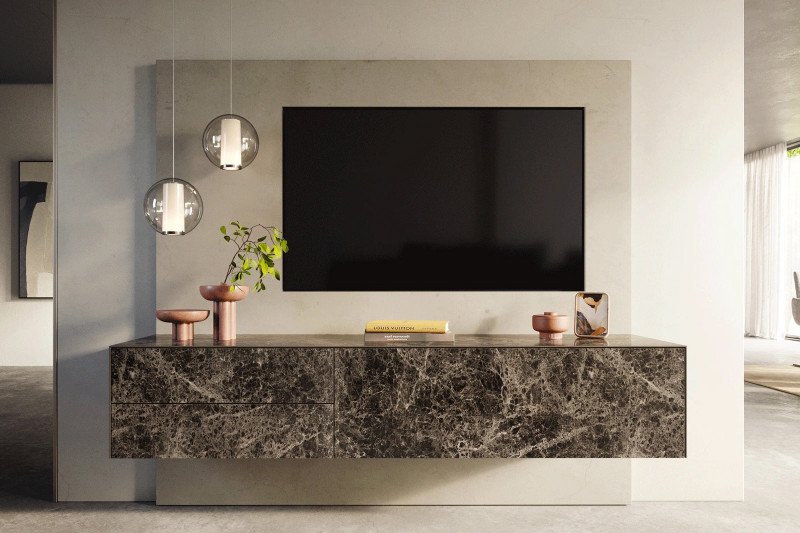 PALAZZO prémium kerámia fali TV-szekrény - 180/220cm