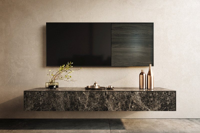 PALAZZO prémium kerámia fali TV-szekrény - 150/200cm