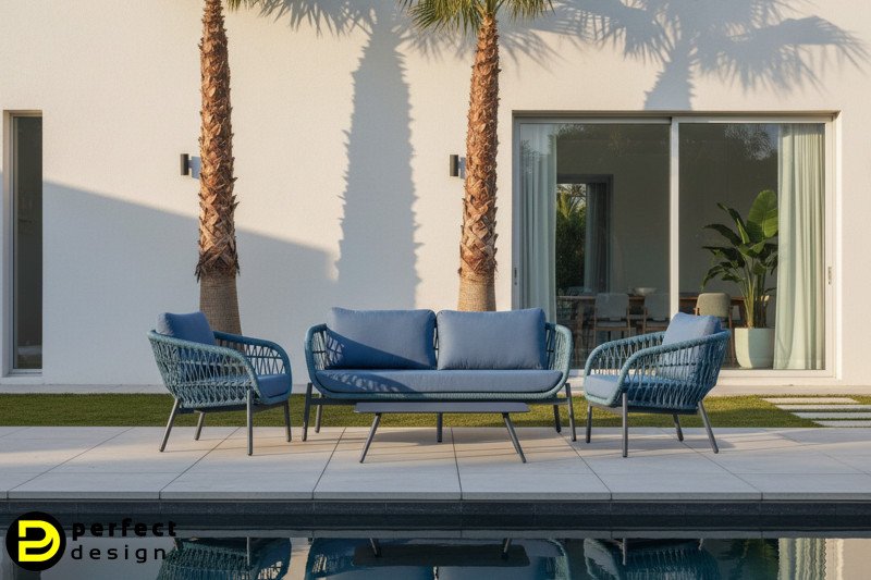 DORADO-II prémium kültéri szett - kék/piros GRATTONI