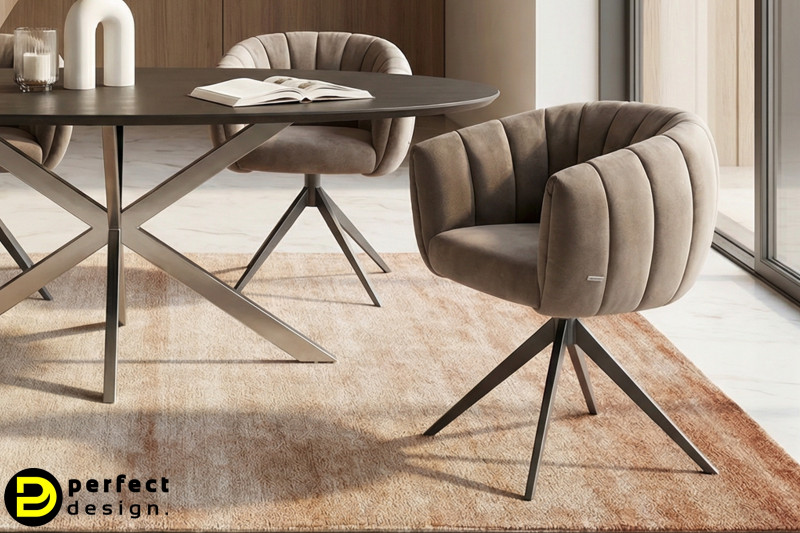 MOIRA-II prémium étkezőszék - barna DELIFE