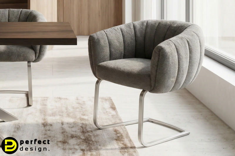 MOIRA prémium boucle étkezőszék - szürke DELIFE