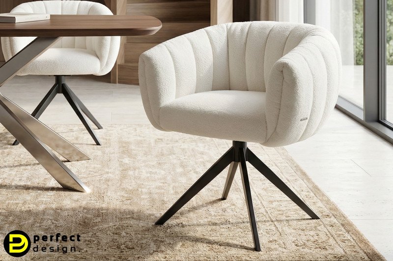 MOIRA-II prémium boucle étkezőszék - beige DELIFE