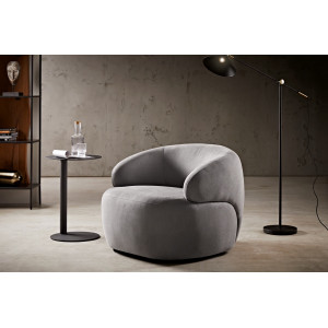 BONILLA design fotel - szürke / vintage barna DELIFE