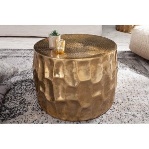 JADE modern fém dohányzóasztal - 53cm - arany Fém