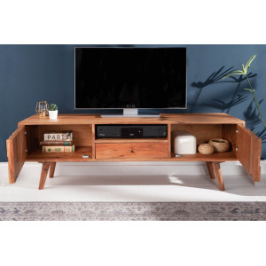 HEXAGON tömör akác Tv-szekrény - 140cm