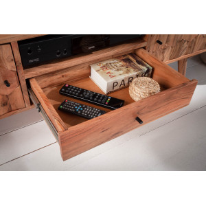 HEXAGON tömör akác Tv-szekrény - 140cm