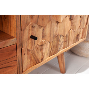 HEXAGON tömör akác Tv-szekrény - 140cm