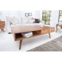 HEXAGON tömör akác dohányzóasztal - 100cm