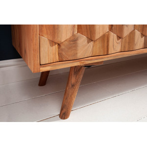 HEXAGON tömör akác komód - 145cm
