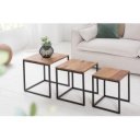 FUSIO tömör rózsafa lerakóasztal szett