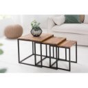 FUSIO tömör rózsafa lerakóasztal szett